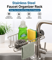 Stainless Steel Faucet Organizer Rack