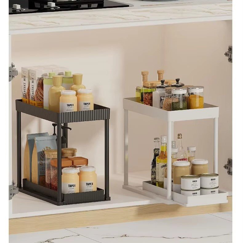 Multi-Functional Kitchen Shelf | Nail-Free Installation | Rust-Proof Carbon Steel Organizer | Waterproof & Strong Load-Beari…
