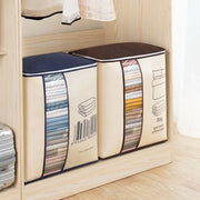 Large Non-woven Portable Clothes Storage Bag Clothing Organizer - 120 gsm (Random color)