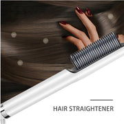 Hair Straightener Brush Curling Comb 2 In 1 Hair