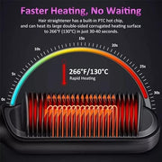 Hair Straightener Brush Curling Comb 2 In 1 Hair
