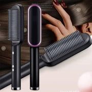 Hair Straightener Brush Curling Comb 2 In 1 Hair