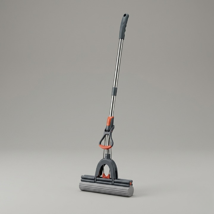 Self-Squeeze Sponge Mop – Hands-Free Floor Cleaner with Super Absorbent Sponge Head