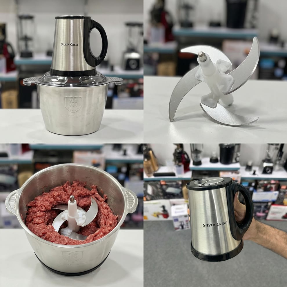 Silver Crest 3L Electric Meat Grinder – Heavy Duty Mincer for Home Kitchen
