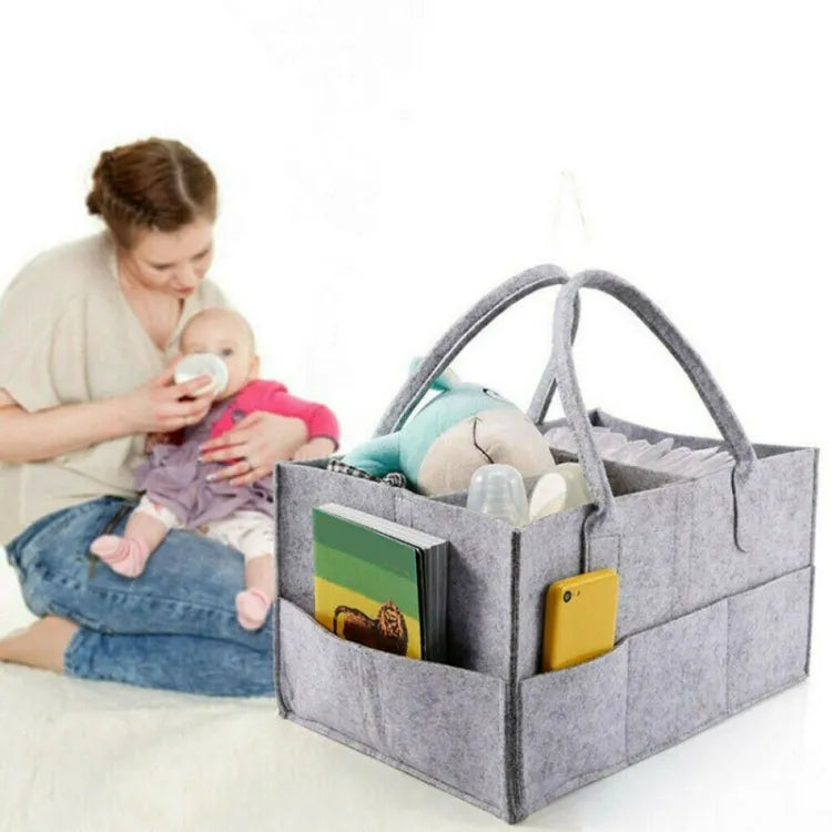 Foldable Baby Diaper Caddy Organizer - Portable Storage Basket - Essential Bag for Nursery, Changing Table and Car - Waterpr…