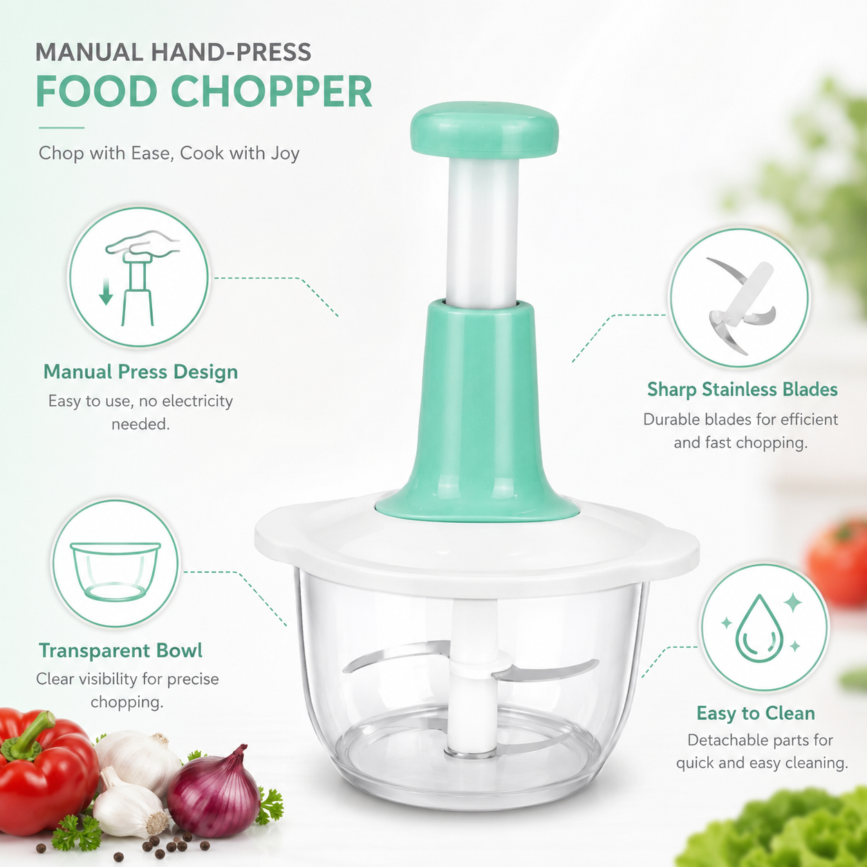 Multi-Function Hand-Push Chopper