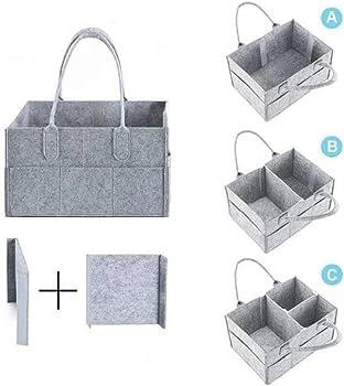 Foldable Baby Diaper Caddy Organizer - Portable Storage Basket - Essential Bag for Nursery, Changing Table and Car - Waterpr…