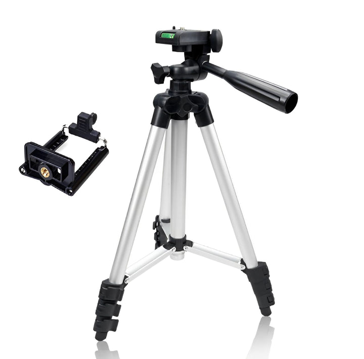Adjustable Tripod Stand for Mobile Phones and Cameras with Mobile Holder, Portable DSLR Stand for Vlogging, Universal Silver…