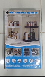 Multi-Functional Kitchen Shelf | Nail-Free Installation | Rust-Proof Carbon Steel Organizer | Waterproof & Strong Load-Beari…