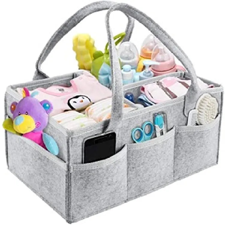 Foldable Baby Diaper Caddy Organizer - Portable Storage Basket - Essential Bag for Nursery, Changing Table and Car - Waterpr…
